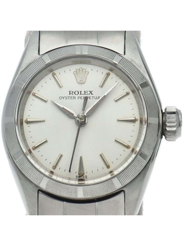 Rolex Oyster Perpetual Antique Ss Watch Silver